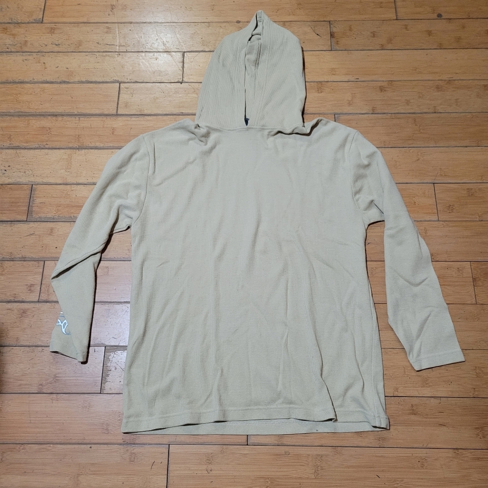 Vintage Avirex  *marked SAMPLE*  Waffleknit Tan Hoodie Men's L